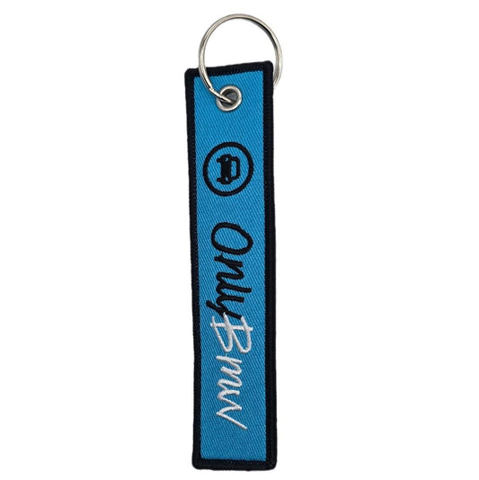 Only BMW KeyTag Keychain - Blue with "Only BMW"